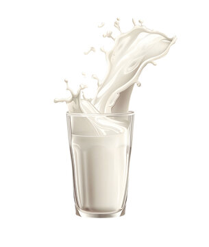 recommend clip art: pouring milk into glass cut out transparent isolated on white background PNG image