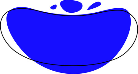 Blue Abstract Liquid Shape Illustration