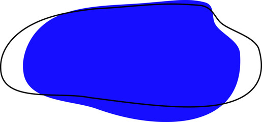 Blue Abstract Liquid Shape Illustration