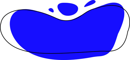 Blue Abstract Liquid Shape Illustration