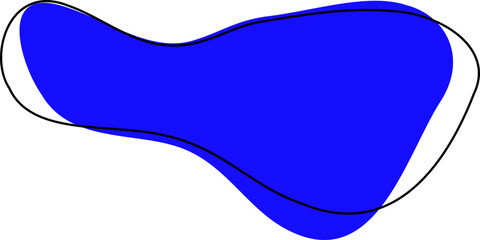 Blue Abstract Liquid Shape Illustration