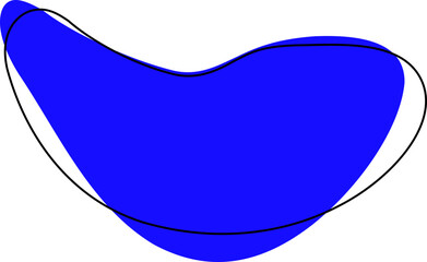 Blue Abstract Liquid Shape Illustration