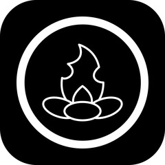 Firepit Vector Icon Design