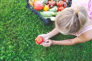 The concept of healthy eating and growing vegetables outside the city