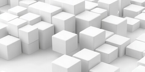 Abstract White Cube Formation