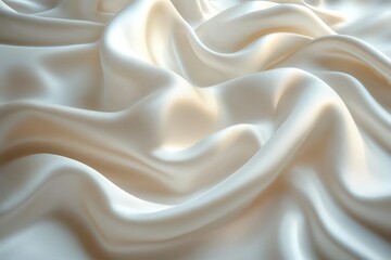 luxurious creamcolored silk backdrop soft folds creating subtle shadows and highlights exuding elegance and sophistication in minimalist setting