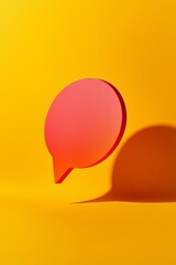 A yellow circle with a speech bubble on it