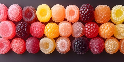 Wax candies. Background of various sweets.