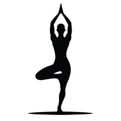 Fototapeta premium Silhouette of a Person in Yoga Pose