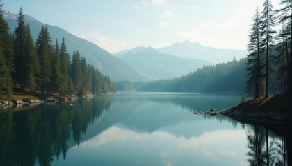 Fototapeta premium lake in the mountains
