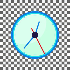 Clock on transparent background for your design. Clock icon.