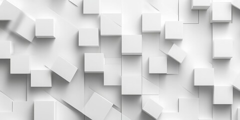 Obraz premium Abstract White Geometric Shapes