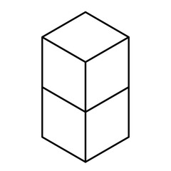 積み上げられた立方体のイラスト。積立投資金のイメージ素材。