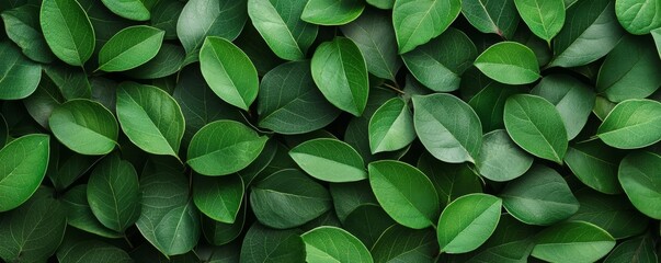 Fototapeta premium Close-up of vibrant green leaves, showcasing nature's beauty and intricate textures, ideal for nature-themed projects.