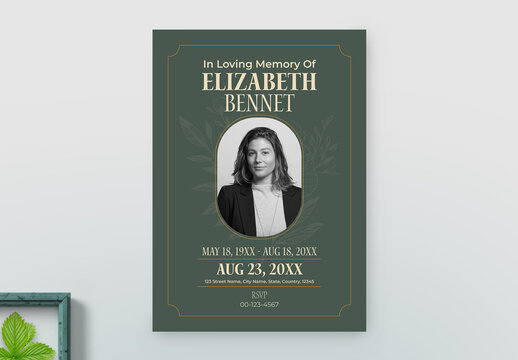 Funeral Program Flyer Design Template