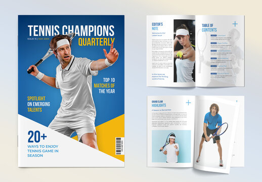 Tennis Champions Magazine Layout