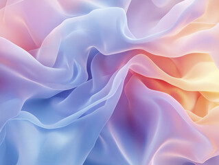 Obraz premium Soft pastel colors blend beautifully in flowing fabric, creating serene atmosphere