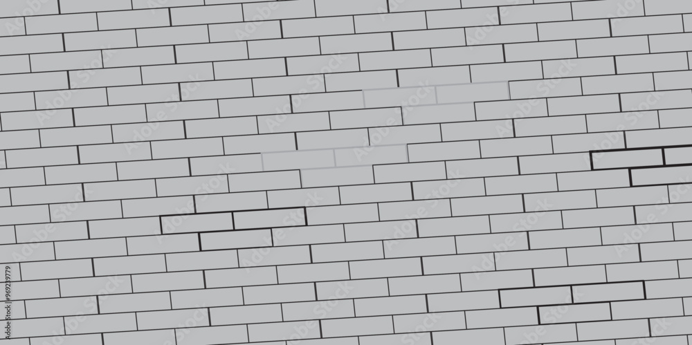 Sticker white brick wall background. brick wall background. white or gray pattern grainy concrete wall stone