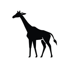Minimal Giraffe Illustration Logo Featuring a Vector Design for a Modern and Sleek Icon
