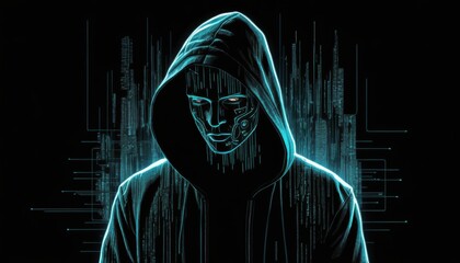 A hacker neon lighting 