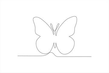 butterfly continuous line vector illustration