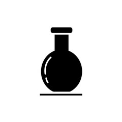 Flask icon Chemical test tube silhouette.