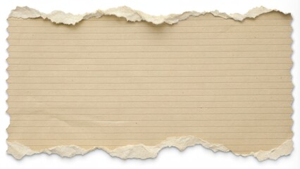 Fototapeta premium Blank torn note paper background with ripped edges , torn, blank, note, paper, background, ripped, torn, pad, label, message, tag