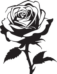 Rose Black And white