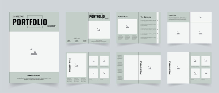 Clean and creative portfolio template interior portfolio or project portfolio