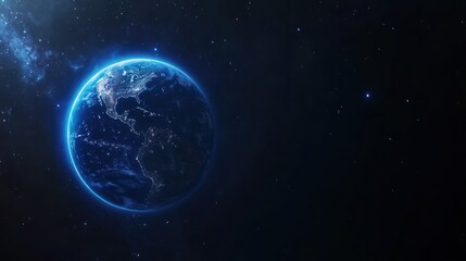 Fototapeta premium Earth From Space, Nighttime View
