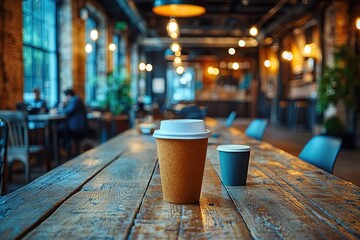 Casual Business Meeting in Modern Office Lounge with Coffee and Technology