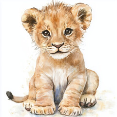 Obraz premium baby lion cub cute