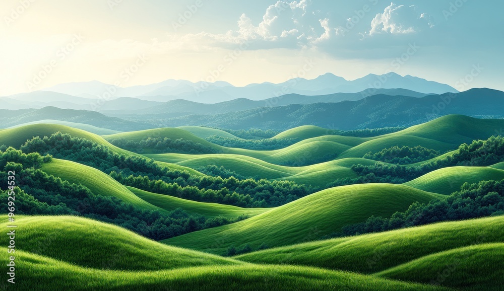 Wall mural Serene Rolling Hills