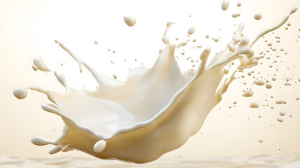 Obraz premium White Chocolate Milk Splash on transparent background PNG