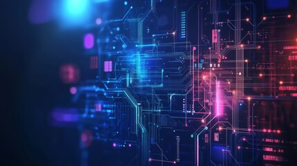abstract digital technology background, artificial intelligence