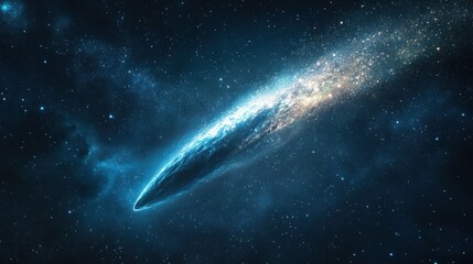 Fototapeta premium A cosmic scene depicting a swirling galaxy in deep space, showcasing stellar beauty.