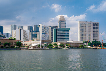 Obraz premium View of Marina Bay Sands in Singapore. City landscape at day blue sky. Travel concept