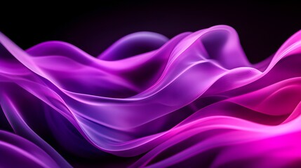 Obraz premium Abstract composition with fluid, intertwining shapes, soft lavender and purple tones, creating a serene and calming atmosphere, gentle light diffusion