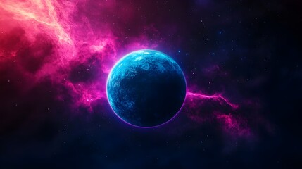 Abstract cosmic design, smooth planetary orbs, gentle glow, deep space environment