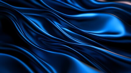 Fototapeta premium Abstract shapes, smooth metallic surfaces, cool blue tones, futuristic design