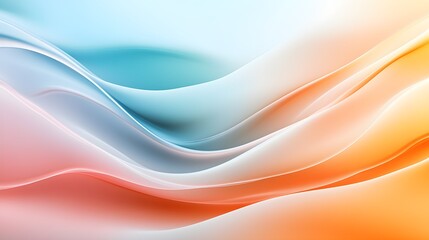 Naklejka premium Abstract smooth forms, muted pastels, rounded shapes, clean design, contemporary art style