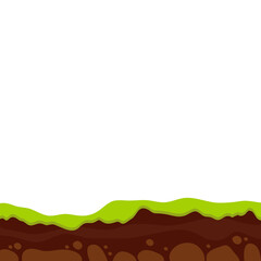 Obraz premium Underground Layer with Grass 