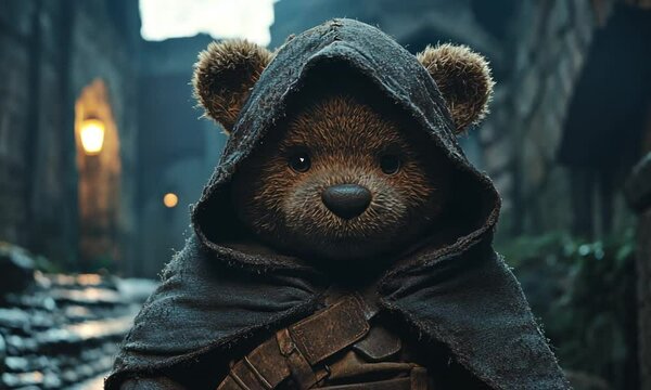 teddy bear wearing ROBBIN HOOD