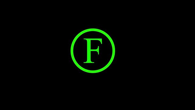alphabet letter icon F	