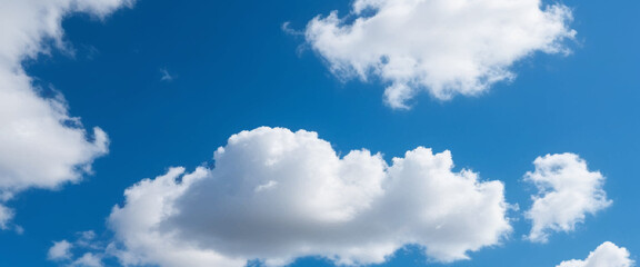 Obraz premium Blue sky clouds background. Beautiful blue sky and clouds natural background. vector illustration. Natural and cloudy fresh blue sky background. Natural sky beautiful blue and white texture backgroun 