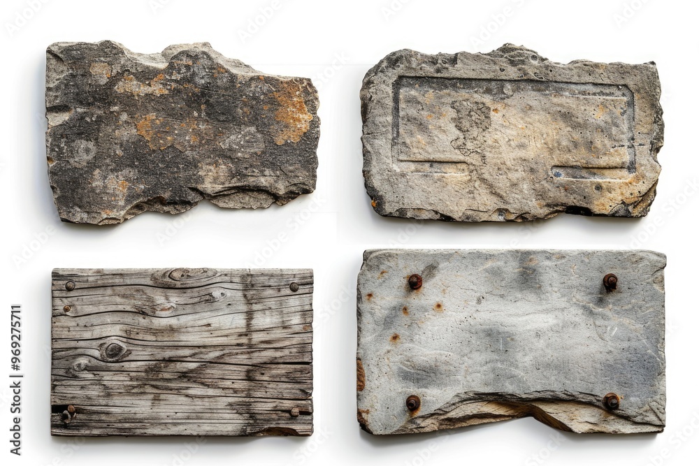 Poster A set of old wooden planks with rust, great for use in historical or rustic scenes