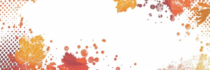 Obraz premium autumn banner plants and berries isolared on white.