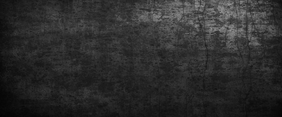 Textured black grunge background. Black concrete stone surface texture. Real smudge black chalkboard texture in classroom school college concept kid dust map blackboard background. 