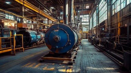 Fototapeta premium Production of boilers in a factory