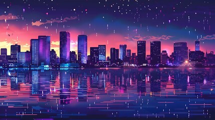 Obraz premium Anime Vector Background with Copy Space for Creative Designs